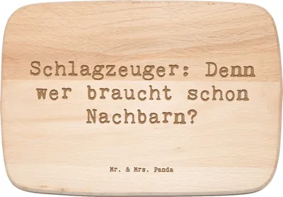 Produktbild von Mr. & Mrs. Panda Schneidebrett Spruch Schlagzeuger Spruch - Transparent - Geschenk, Frühstücksbrettchen, Musiker, Instrument, snackbrett, Frühstücksbrett, Präsenz, Band