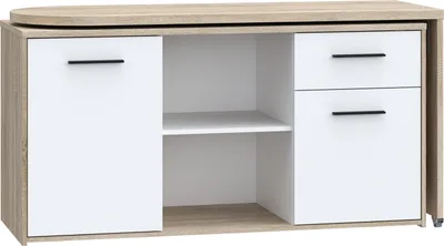 Image de Beistellschrank >Alwernia< in Sonoma-Eiche - 144x74.1x50cm (BxHxT)