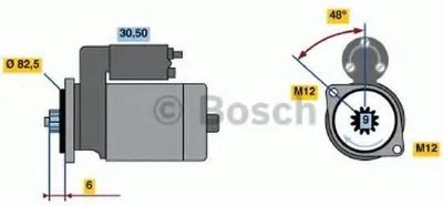 Produktbild von BOSCH 0 986 020 370 Starter Anlasser 1,8kW für VW PASSAT Variant (3B6) 12V