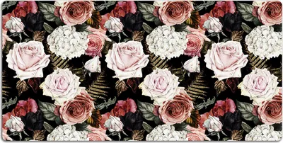 Produktbild von Schreibtischmatte Tischunterlage 90x45 cm Mauspad - Barockblumen