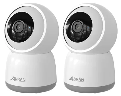 Produktbild von 2er-Set WLAN Überwachungskameras - PTZ 5MP 2K - Dual-Band 2,4G/5G - Farb-Nachtsicht - Personenerkennung - Sensor 6,35 mm - Schwenk 360°/Neigung 180° - IP66 - Weiß