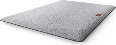 Produktbild von Knuffelwuff kuschelig weicher Stoffteddy Hundematte Calliope 100x70 grau