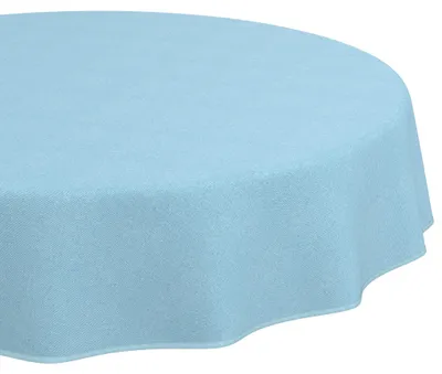 Produktbild von Tischdecke 100x100cm Rund Hellblau DanceDirty abwaschbar Leinenoptik wetterfest Falschuni Modern mit Saumkante
