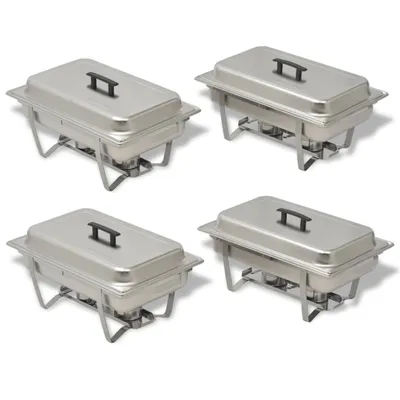 Produktbild von vidaXL Chafing Dish Set 4-tlg. Edelstahl