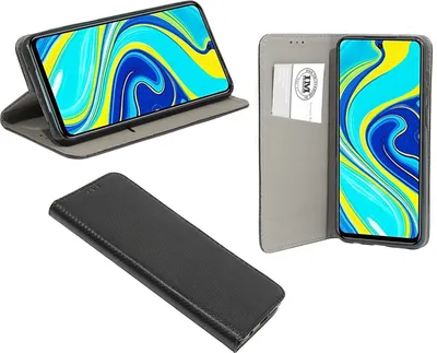 Obrázok produktu pre cofi1453® Puzdro typu kniha "Smart" kompatibilné s XIAOMI REDMI NOTE 9 PRO MAX Puzdro na mobilný telefón Peňaženkové puzdro Ochranný kryt s funkciou stojana, slot na kartu Black