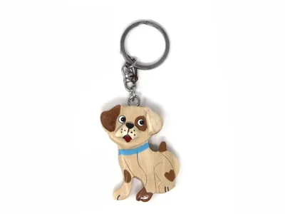 Produktbild von Schlüsselanhänger aus Holz - Hund
