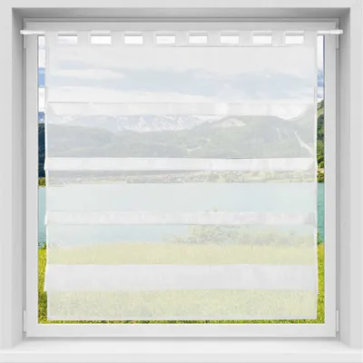 Produktbild von Gardine Raffoptik mit Schlaufe, Größe: 100x110cm, Farbe: Weiß