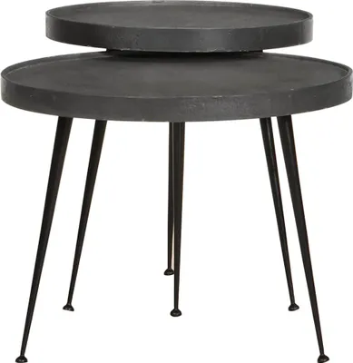 Immagine prodotto di vidaXL Tavolino 2 pezzi nero in legno
