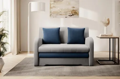Produktbild von LIORAIA Zweisitzer-Schlafsofa - grau/dunkelblau