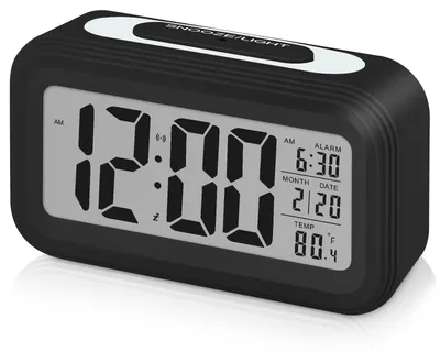 Digitalwecker LED schwarz 13,5x7,5x4,5 cm batteriebetrieben Schlummerfunktion