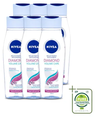 Productafbeelding van 6 x NIVEA Diamond Volume Care Shampoo - 250 ml - Grote verpakking - 6 stuks
