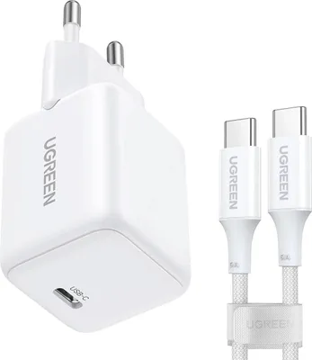 Zdjęcie produktu dla Ładowarka sieciowa X513 GaN USB-C 30W z kablem USB-C 1m - biała