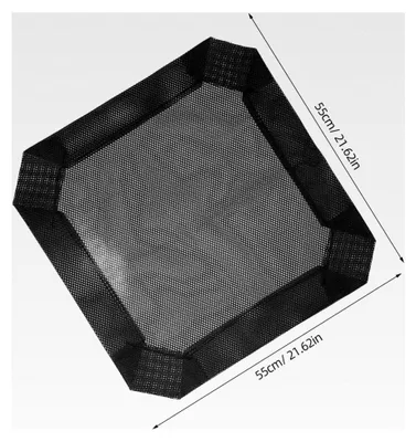 Produktbild von Erhöhter Haustierbett Ersatzbezug aus atmungsaktivem Netzgewebe, waschbar und abnehmbar, 55×55 cm für Hunde und Katzen, für den Innenbereich und Reisen