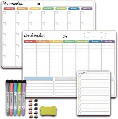 Image de Planificateur hebdomadaire 2023, format A5, avec espace pour les notes, couleur bleu, pour l'école et le travail