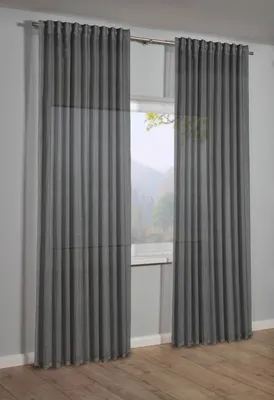 Produktbild von Vorhang mit Universalband Struktur Baumwolle anthrazit 245x135 cm