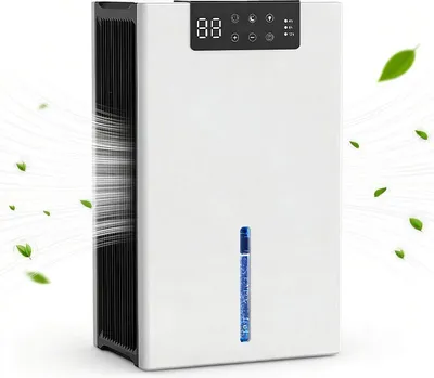 Produktbild von Kompakter Luftentfeuchter für Zuhause – 2,4L Wassertank raumentfeuchter mit Timer & Schlafmodus, 5-30m²