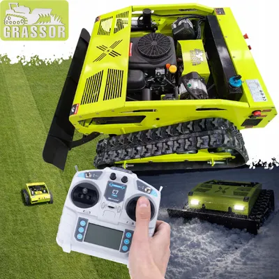 Produktbild von Robot-Rasenmäher Grassor MultiForce 800T-G23P Max – Kettenantrieb 23PS Loncin 608cc | 800 mm Schnittbreite | Hybridantrieb | 2×1000W | Fernbedienung 500 m | Steigung 60° | Schnitthöhe 1–20 cm elektrisch | Schneeräumschild Set