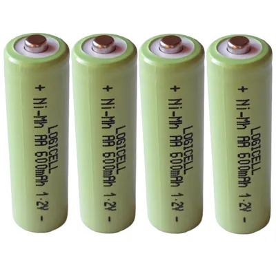 Produktbild von 4 stück LogiCell NI-MH-Akku Batterie Mignon AA 600mAh 1,2V für Fernbedienung Mäuse Tastaturen Telefone Taschenlampen Wecker Spielzeuge Wiederaufladbar