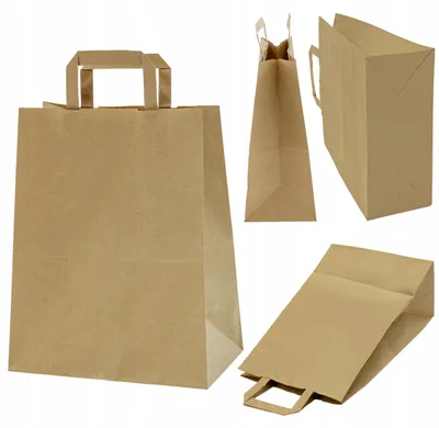 Produktbild von Allbag Braune Papiertüten für Einkäufe, 250 Stück