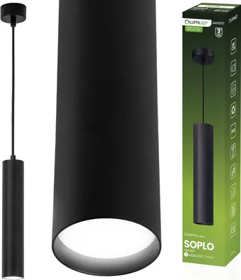 Obrázek produktu pro LUMILED závěsné svítidlo závěsné svítidlo, výškově nastavitelné, objímka GU10, 1lampa moderní závěsné svítidlo 145 cm, závěsná jídelní stolní lampa, z hliníku, černá lampa jídelní stůl lampa do obývacího pokoje