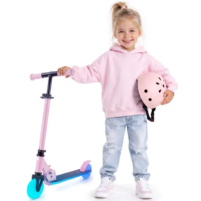 Produktbild von Sun Baby Kinder-Scooter Lumiride LED, 2 Räder, 7 Farben/20 Modi, klappbar, Lenker 73-85 cm, rosa