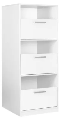 Produktbild von Mehrzweckschrank - 67 x 164 cm - 3 Klappen - Weiß Nachbildung