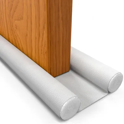 Productafbeelding van Tochtstopper voor de deur, dubbele tochtrol tot 93 cm (Wit)