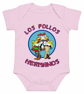 Zdjęcie produktu dla LOS POLLOS HERMANOS – Kultowa sieć fast food. Seria dla fanów. "Chicken Brothers" – body dla niemowląt, różowe, rozmiar 3/6