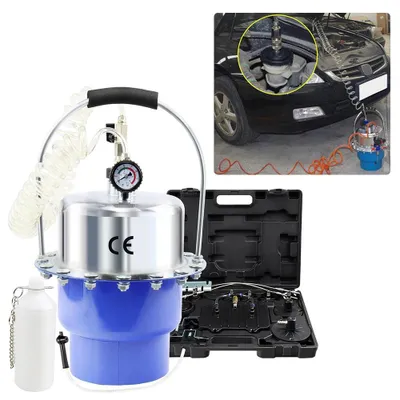 Produktbild von Bremsenentlüfter - Pneumatisches Bremsflüssigkeits-Wechselset - 5 L Behälter - DOT4/DOT5.1 - Druckluftbetrieben - Schnelles Entlüften