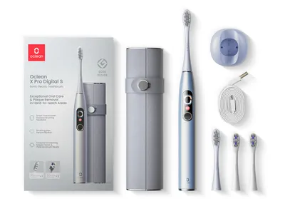 Zdjęcie produktu dla Oclean X PRO DIGITAL SET, Dorosły, Soniczna szczoteczka do zębów, Codzienna pielęgnacja, Głębokie czyszczenie, Srebrny, 84000 ruchów na minutę, 2 min, 30 sec
