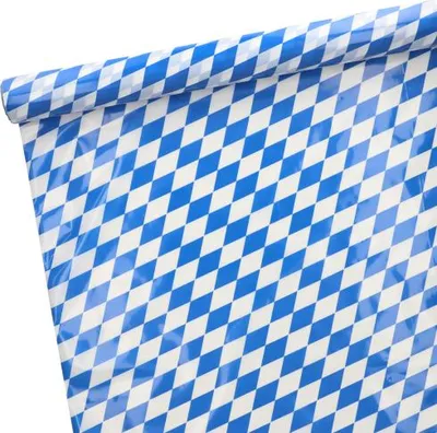 Produktbild von Papstar 11197, Oval, Blau, Weiß, Lineares Polyethylen mit niedriger Dichte (LLDPE), Tischdecke, 100 x 2000 cm, 1 Stück(e)