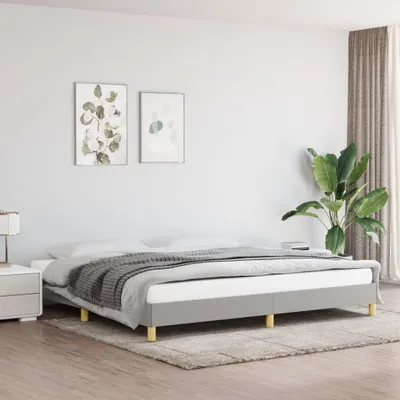 Obrázek produktu pro vidaXL Rám postele bez matrace světle šedý 200x200 cm látka