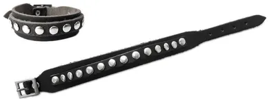Immagine prodotto di Bracciale in pelle The Rock Shop - Crepundita Nero