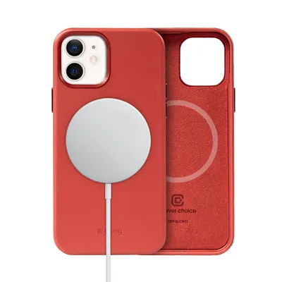 Obrázek produktu pro Crong Essential Cover Magnetic - kožené pouzdro MagSafe pro iPhone 12 / iPhone 12 Pro (červené)