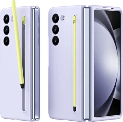 Produktbild von Handyhülle für Samsung Galaxy Z Fold 6 Schlank Stoßfest Kratzfest Schutzhülle mit Eingabestift Lila