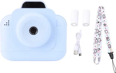 Obrázek produktu pro Fotoaparát pro okamžitý tisk 1080p 2,4palcová obrazovka Termální tisk Časová expirace Více filtrů Cestovní hračka pro studenty Modrá