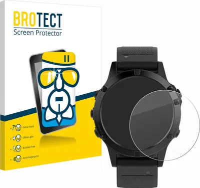 Produktbild von BROTECT Schutzglas für Garmin fenix 5 (47 mm) / 5 Plus (47 mm) Schutzfolie Panzer Folie Glas Display Schutz klar