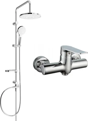 Immagine prodotto di Mexen Pecos Erik set doccia esterno con soffione e miscelatore doccia, cromo - 72740205-00
