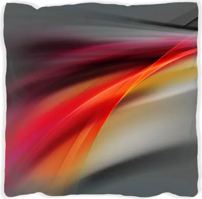 Produktbild von Wallario Premium Kissen, weiche Oberfläche, mit Motiv Schwarz rot pink - Abstraktes Design, Größe: 40 x 40 cm, mit weißer Rückseite