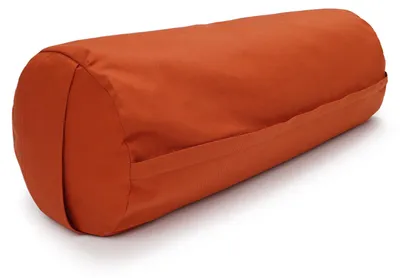 Produktbild von yogabox Yoga und Pilates Bolster / Yogarolle D - regional hergestellt - terra 65 x 22 x 22 cm Buchweizenschalen
