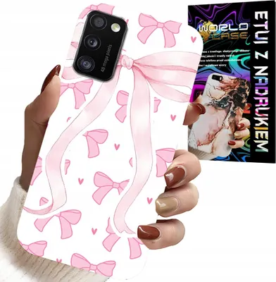 Immagine prodotto di Custodia Per Samsung Galaxy A41 - Custodia Con Nastri Rosa E Disegni Di Moda