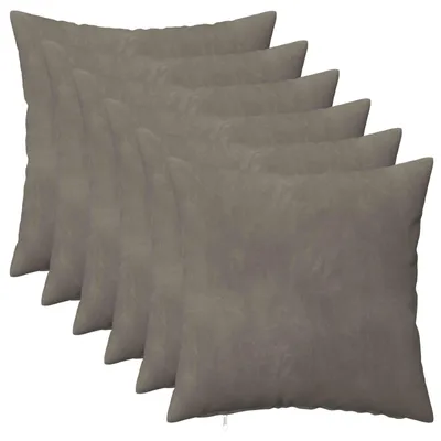 Immagine prodotto di Coperte per cuscini vidaXL, confezione da 6, colore grigio chiaro, 40 x 40 cm, in velluto