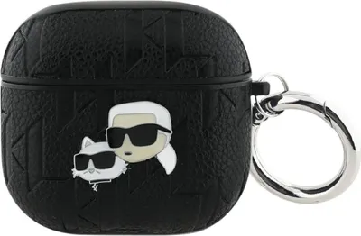 Obrázok produktu pre Karl Lagerfeld Monogram Karl & Choupette Head - puzdro na AirPods 4 (čierne)