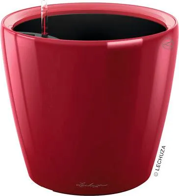 Obrázok produktu pre Plastový kvetináč Lechuza Classico LS Ø 35 cm H 32,5 cm červený vrátane zavlažovacieho systému, vložky pre rastliny, substrátu a ukazovatele hladiny vody