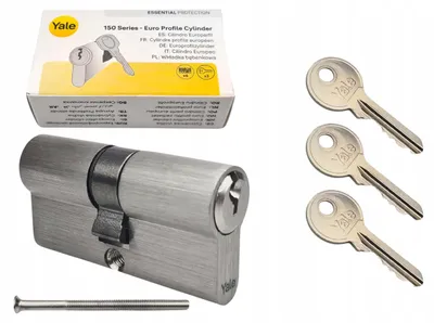 Produktbild von Yale Türzylinder 30/30 Nickel satiniert mit 3 Schlüsseln