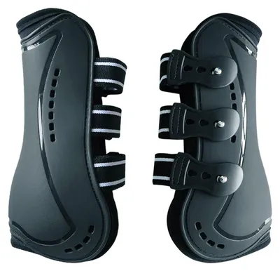 Pferde-Sportstiefel, Vorderbein-Schutz, Schwarz, L