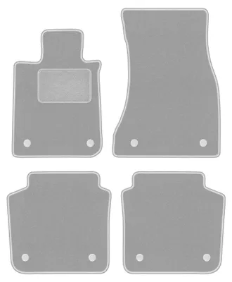 Imagen del producto de Alfombrillas de moqueta para BMW 7 G12 2015- (sedán largo) – juego de 4 piezas, grises, a medida – Wielganizator OSLO