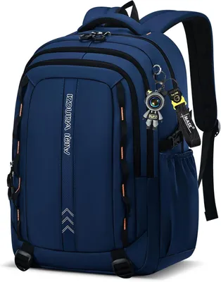Image de Sac à dos pour garçons, 36 litres, imperméable, compartiment pour ordinateur portable 15,6 pouces, idéal pour l'école