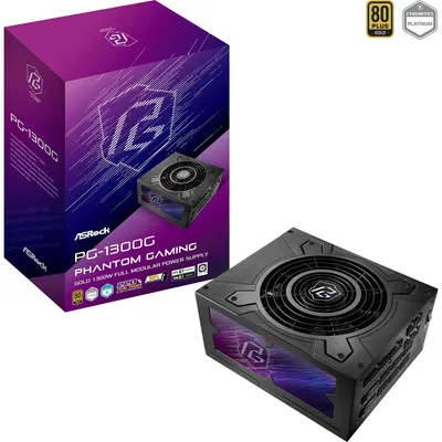 Immagine prodotto di ASRock PHANTOM GAMING 1300W 80 Plus Gold Power Supply