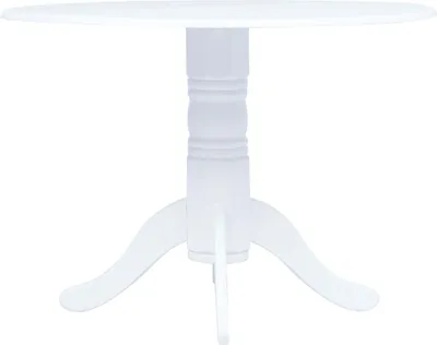 Zdjęcie produktu dla Stół do jadalni Living Store biały 106 cm lite drewno kauczukowe